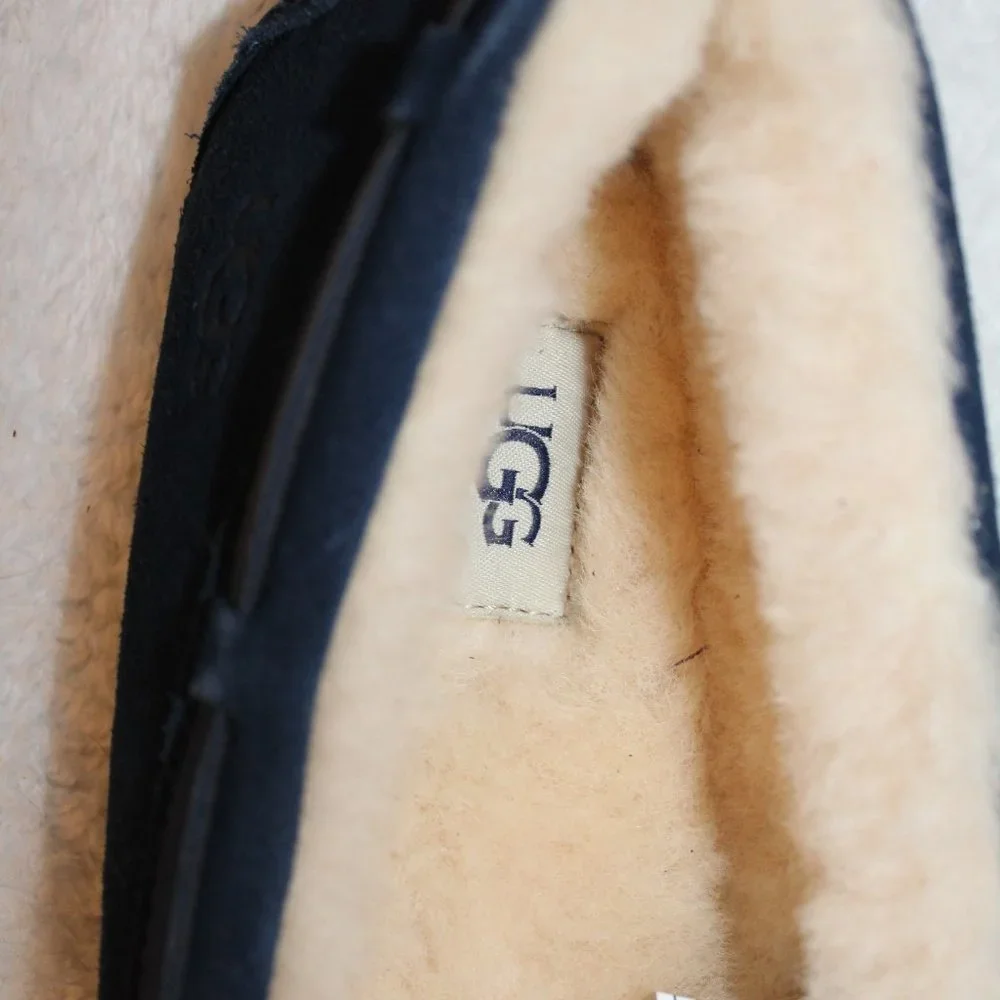 NEW UGG MEN'S SUEDE‎ OLSEN SLIPPERS NAVY BLUE